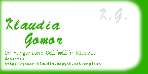 klaudia gomor business card